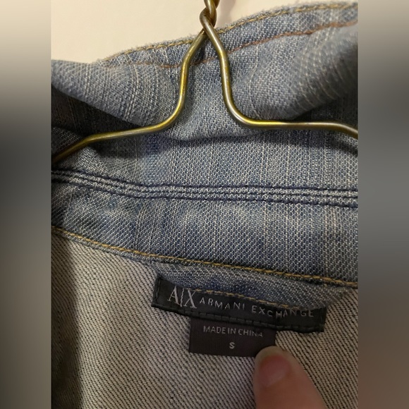 Armani Exchange Denim Moto Jacket - Picture 4 of 4